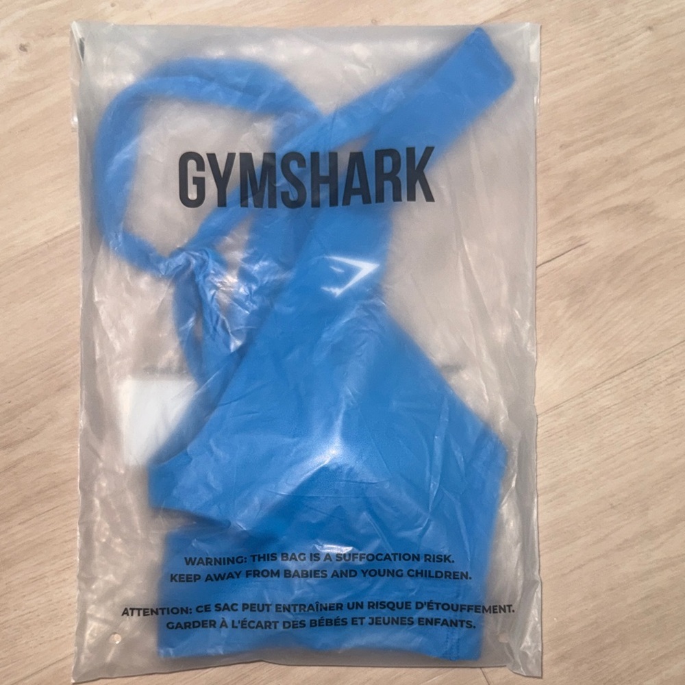 GymShark Peek A Boo Sports Bra - Barbell Blue - Picture 2 of 3